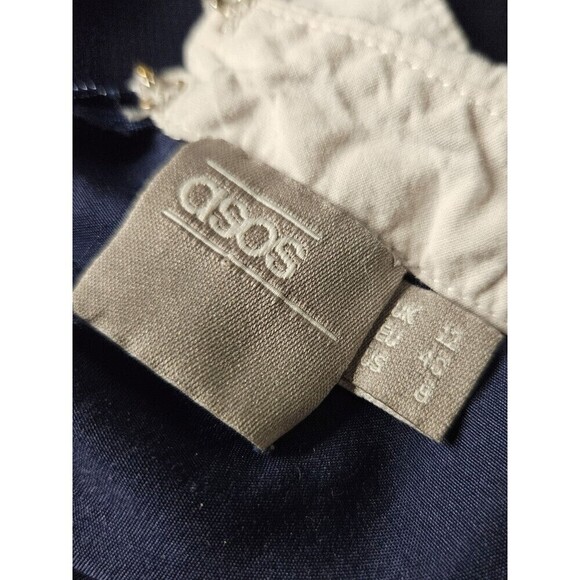 ASOS Skater Dress Embroidered Floral Beaded Sequin Mini With Collar Size 8 - Picture 12 of 12